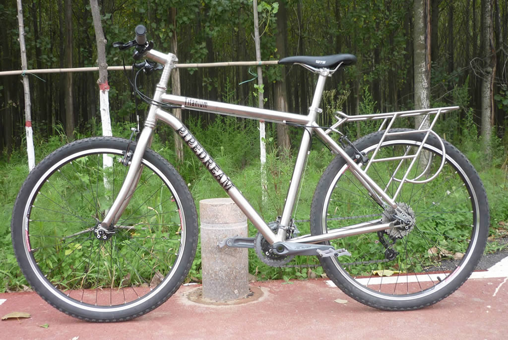 Titanium gravel bike frame